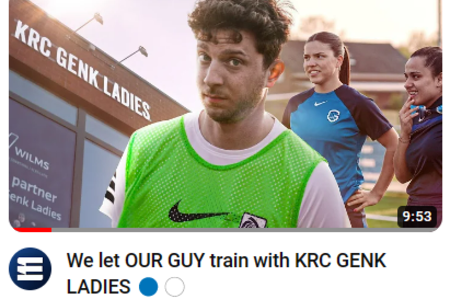 Eleven Sports social media host traint mee met de KRC Ladies